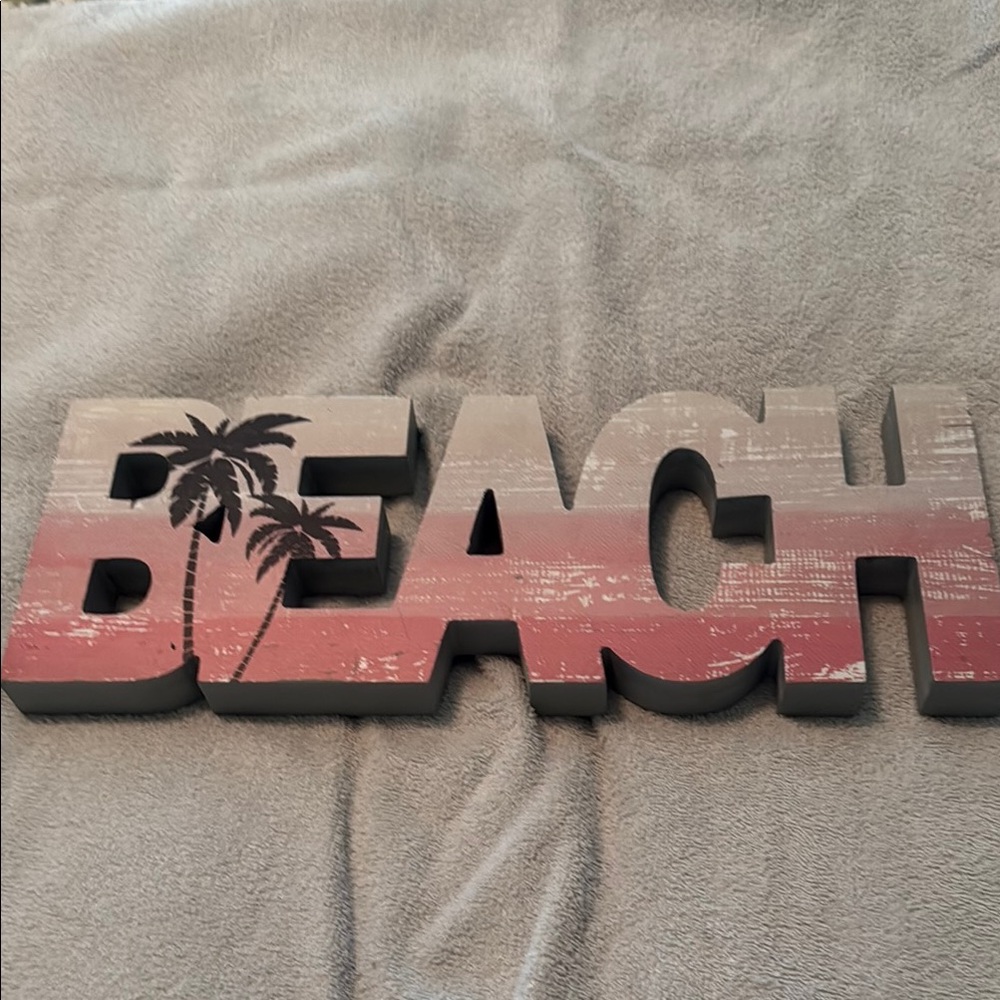 Beach Wall Decor with Palm Trees